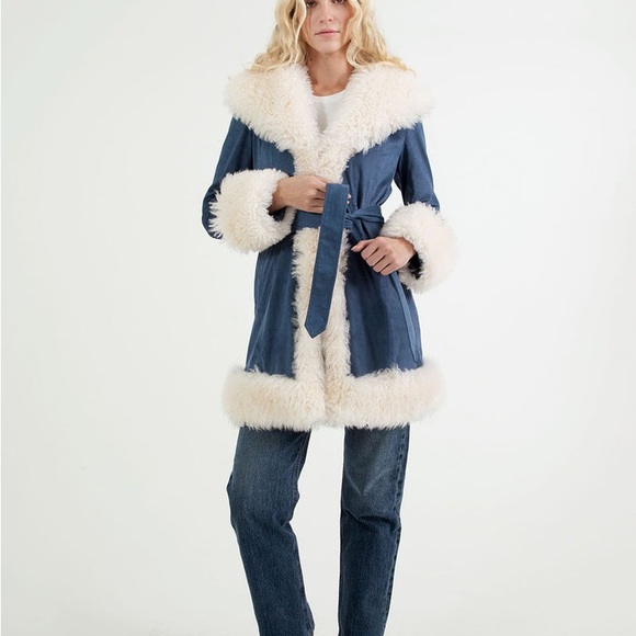 SOLD Charlotte Simone Dolly Coat in Blue NWT - Picture 2 of 4